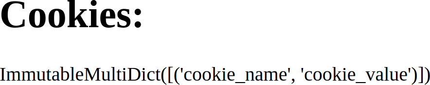 HTML with first cookie set